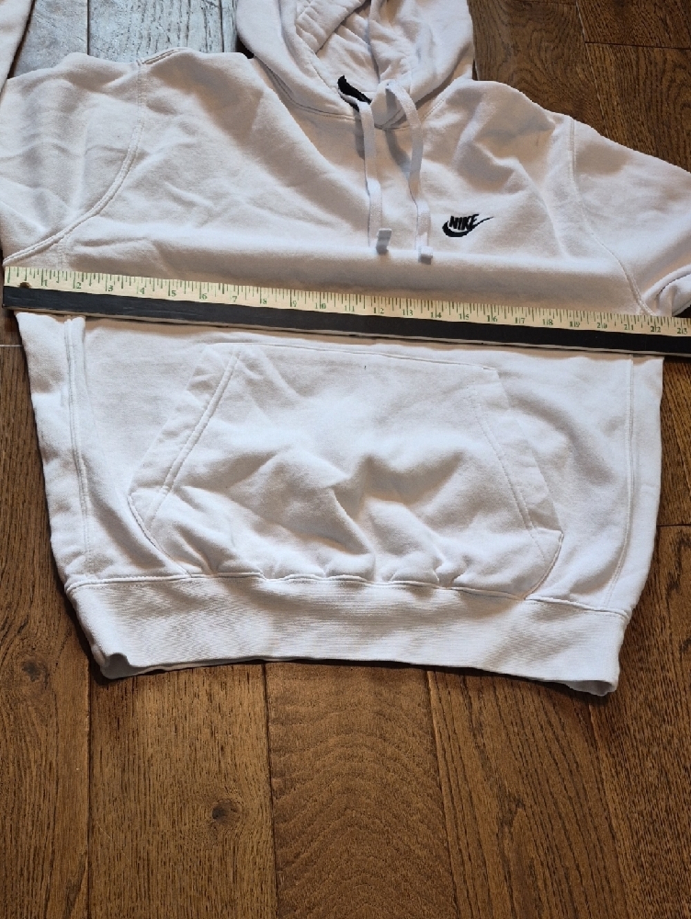 Nike White Men's Hooded Pullover Sweatshirt - Picture 3 of 5